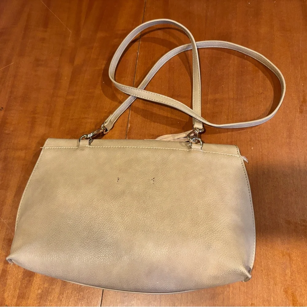 Anthropologie Envelope Tassel Crossbody Bag in Tan